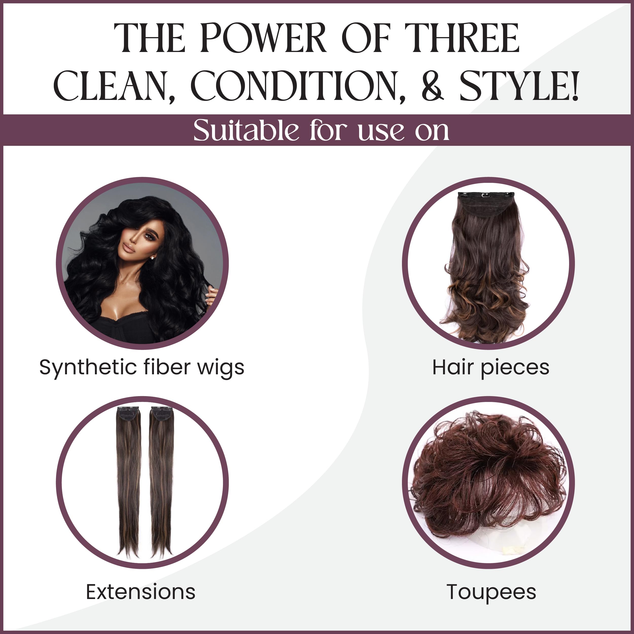 Brandywine Maintenance Kit, Non Static Shampoo, Revitalizing Conditioner & Wig Spray 8 Oz. Each