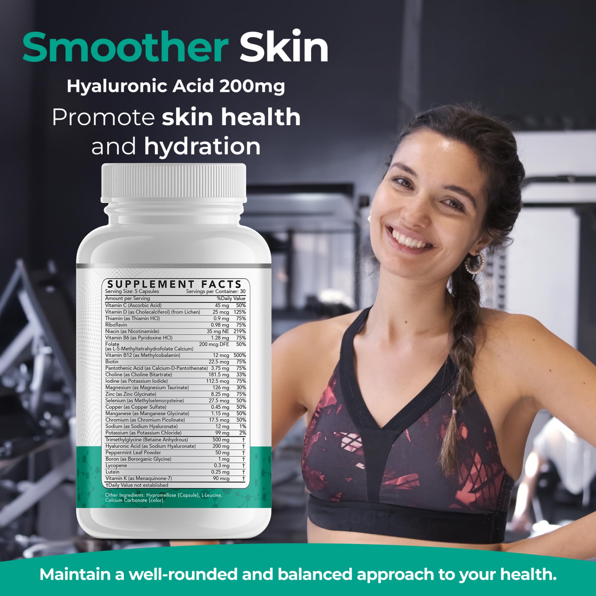 Dr Brad Stanfield Daily Low Dose MultiVitamin & Mineral for Men & Women to Support Cognitive Performance & Memory + Hyaluronic Acid for Skin Health + TMG for Exercise (150 Count)