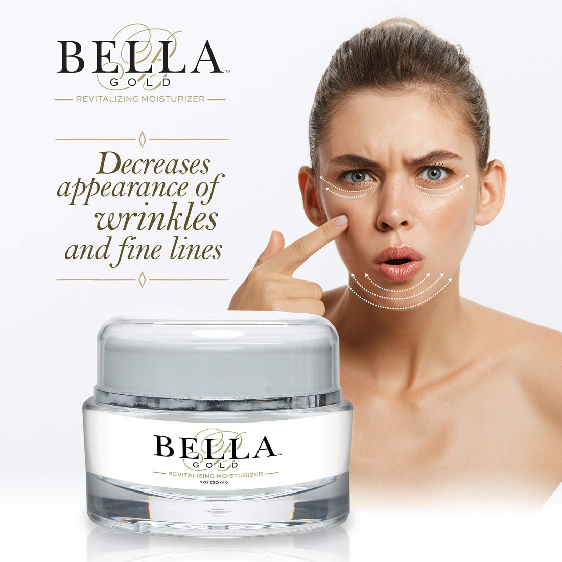 Bella Gold Revitalizing Moisturizer-Breakthrough Formula To Boost Collagen And Elastin.