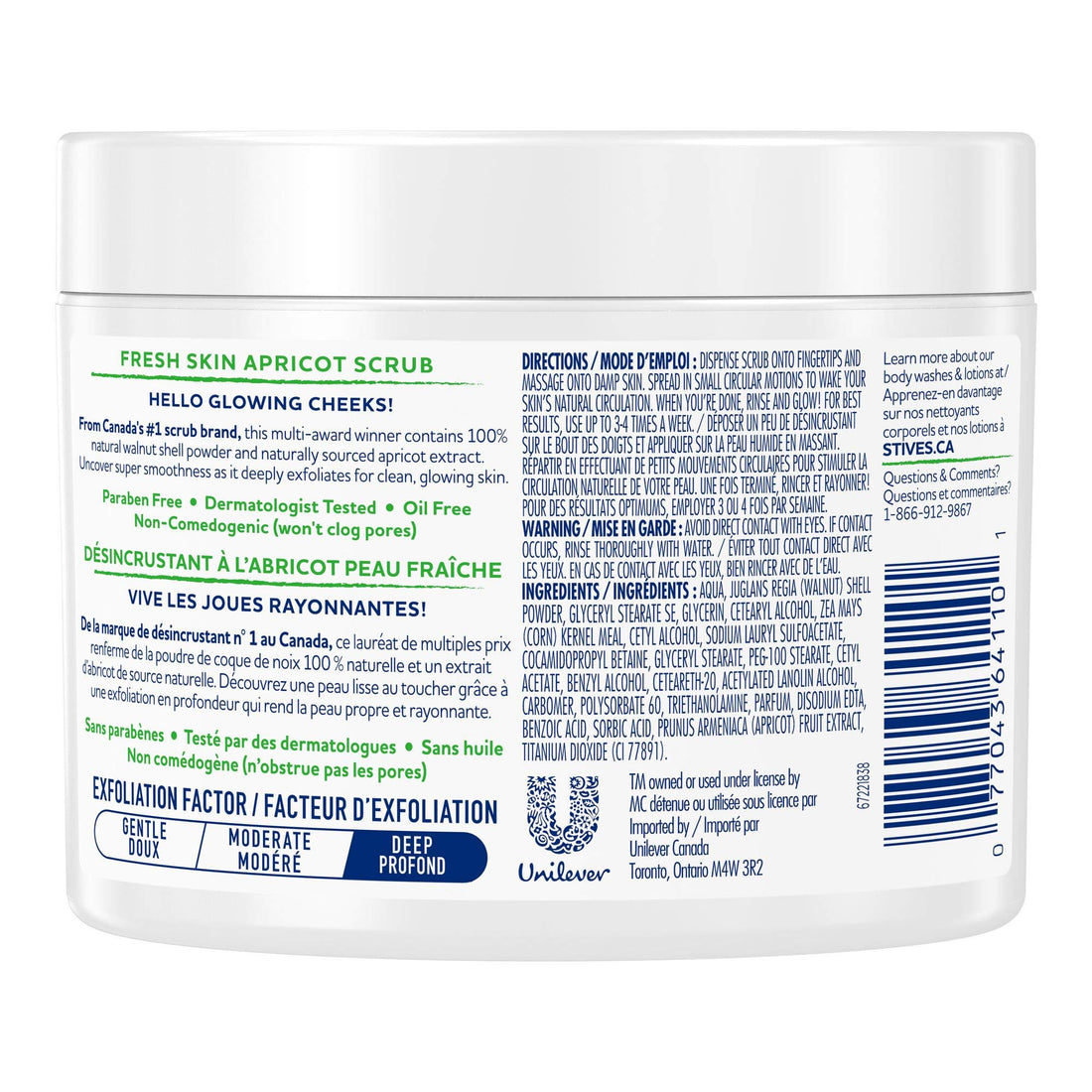 St. Ives Fresh Skin Apricot Exfoliating Facial Scrub 300ml/10.14 Fl Oz {Imported from Canada}