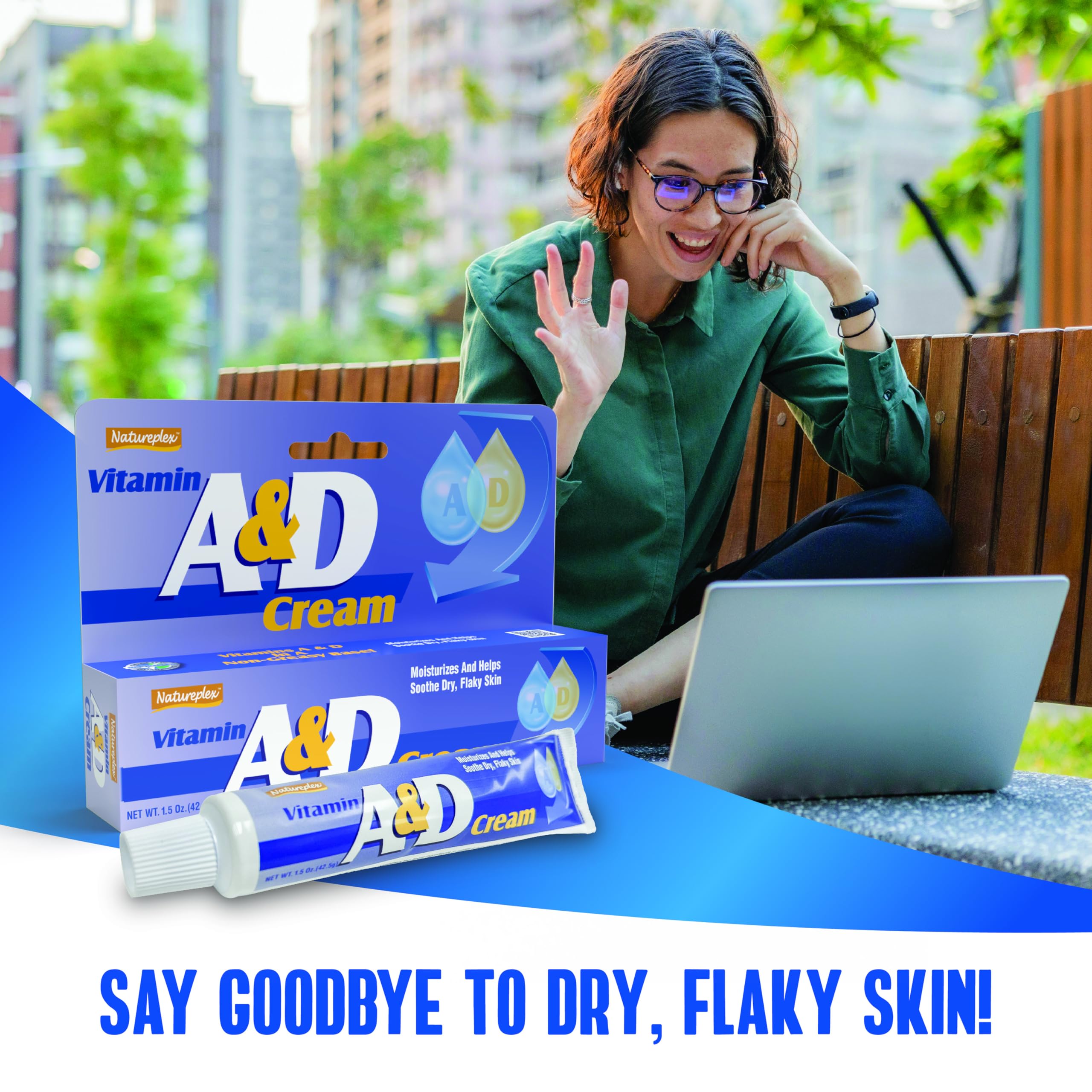 Natureplex A&D Cream 1.5 oz (2 Pack) - For Diaper Rash and Skin Irritation - Made in USA