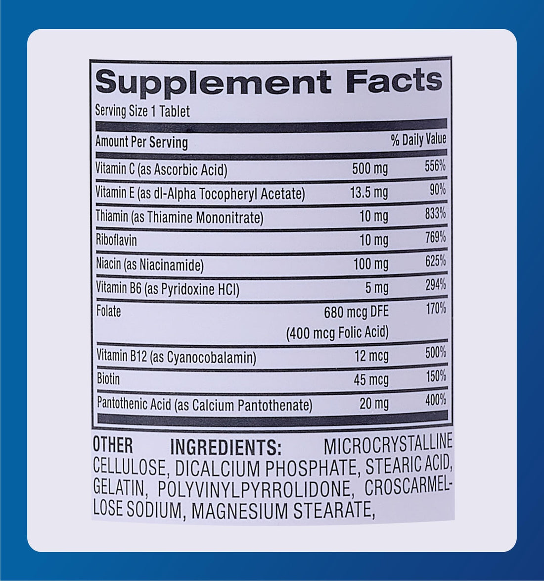 Major Stress Formula - High Potency Stress Formula Vitamins - Dietary Supplement - 60 Tablets