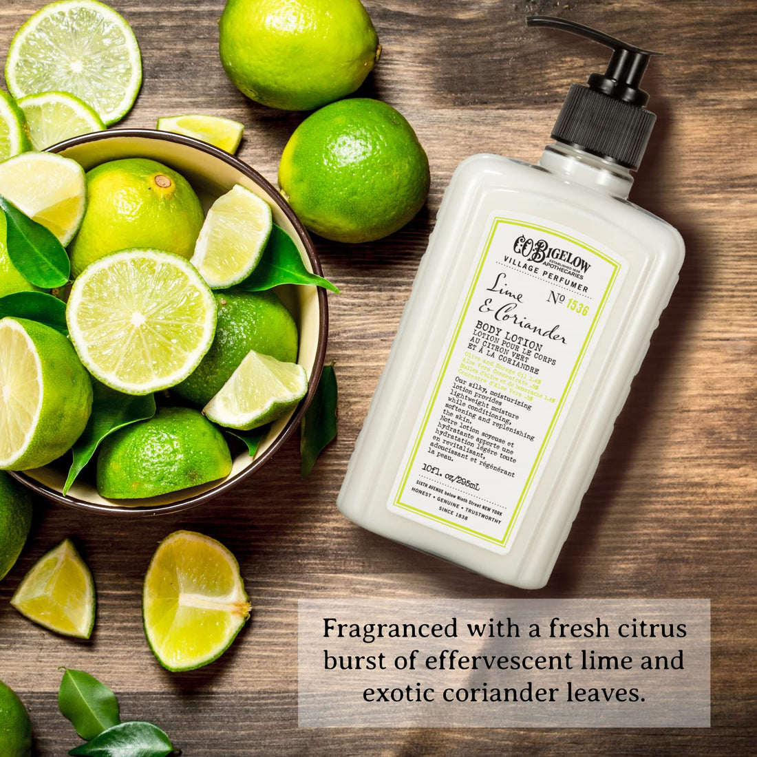 C. O. Bigelow Village Perfumer Body Lotion - Lime & Coriander - No. 1536