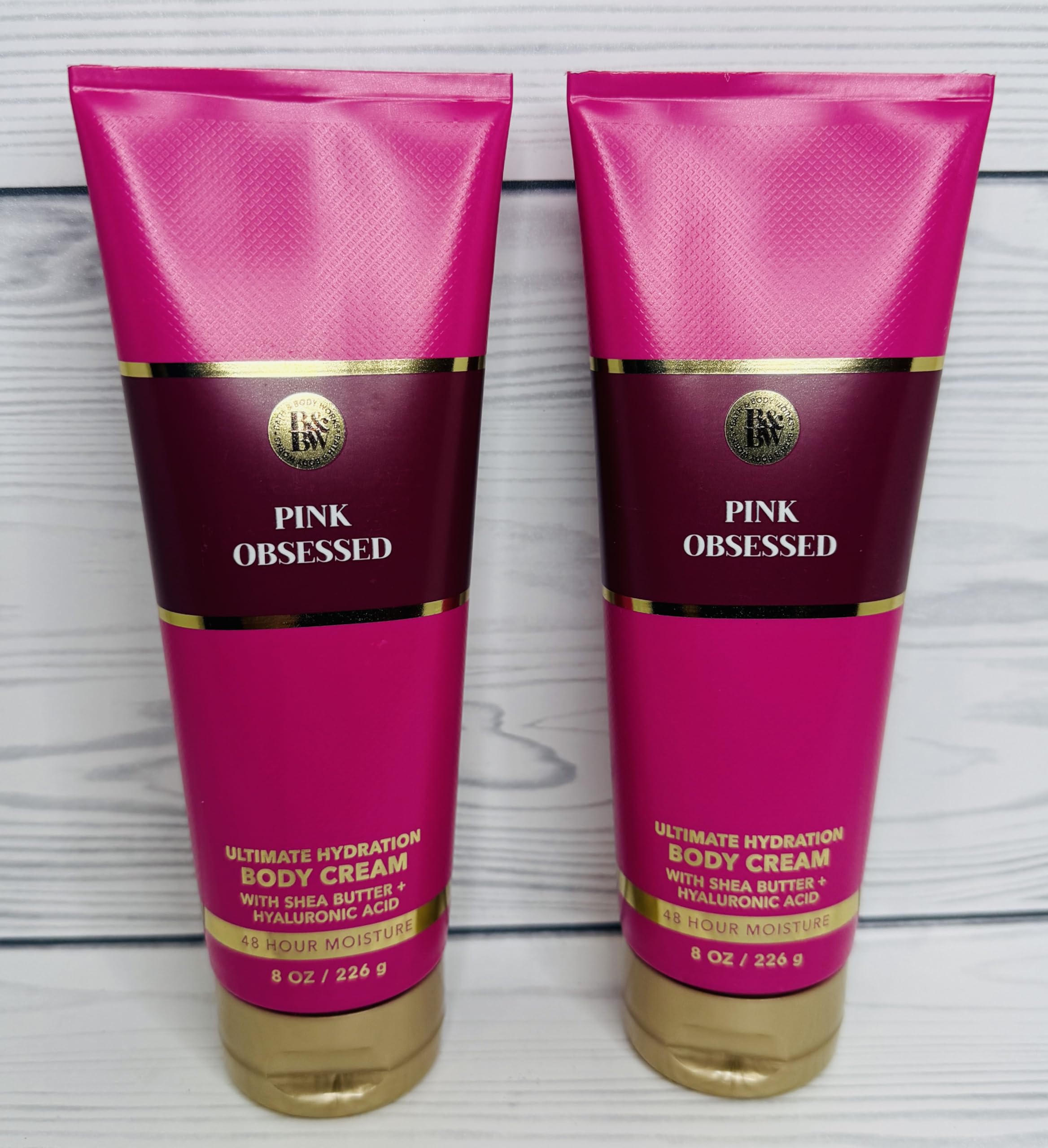 Bath & Body Works Womens Pink Obsessed Ultimate Hydration Body Cream 8 Ounces Pack of 2