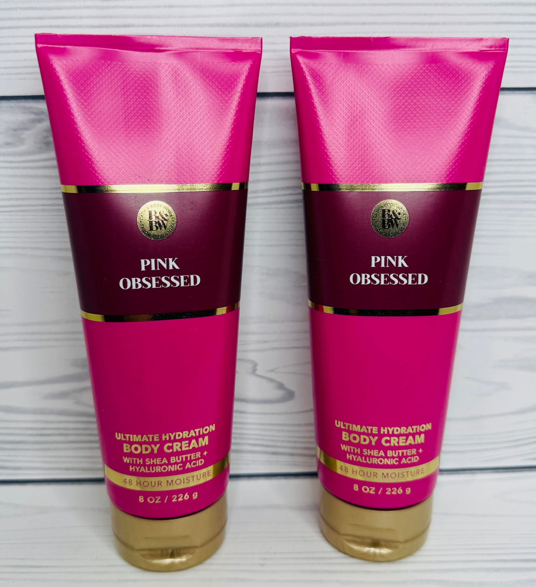 Bath & Body Works Womens Pink Obsessed Ultimate Hydration Body Cream 8 Ounces Pack of 2