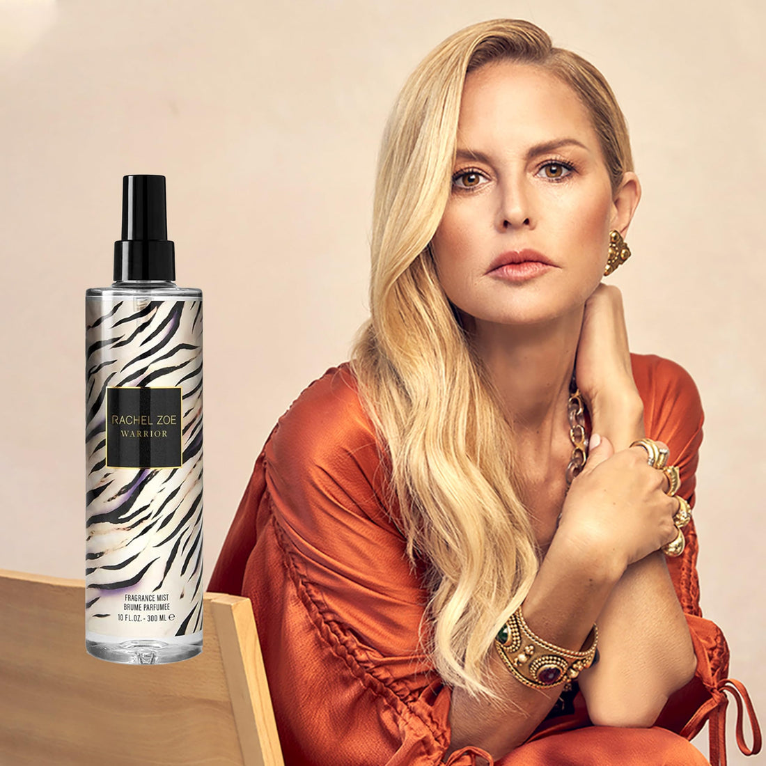 Rachel Zoe Warrior Body Mist for Women - Scent of Amber & Vanilla - Long-Lasting Luxury Fragrance - Fresh Fruity Scent of Tuberose Musk with Rose, Patchouli & Cocoa - Gift for Women - 300 ml