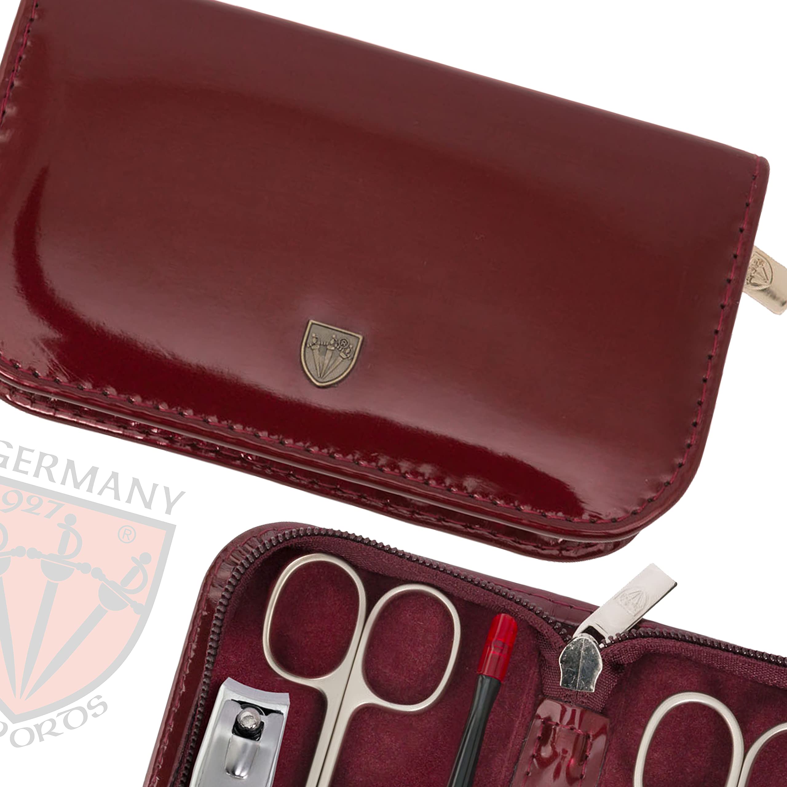 Three Swords Exclusive 8 Piece Manicure Pedicure Grooming Nail Care Set / Kit / Case Made In Solingen / Germany (000828)