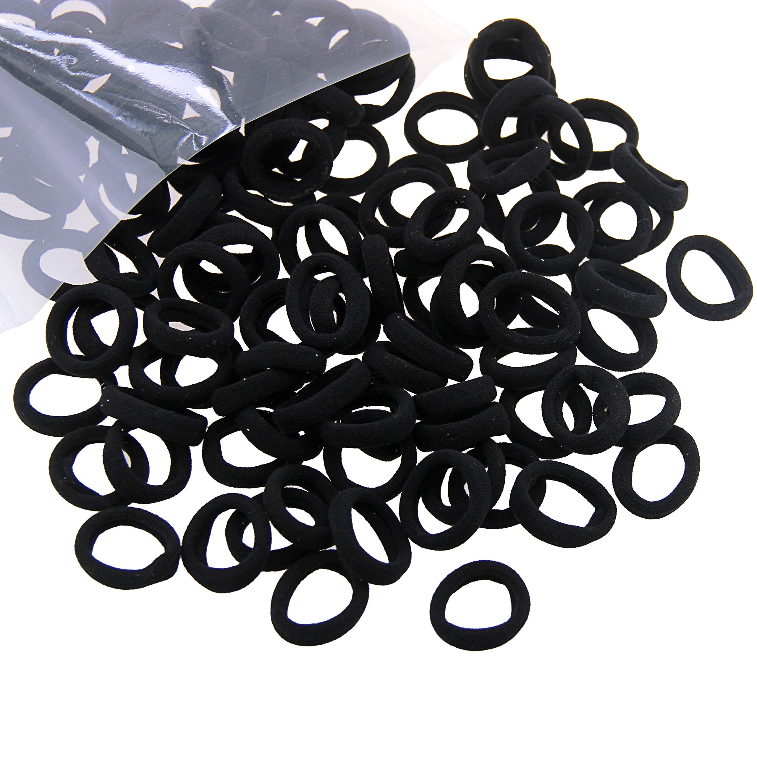 Munax Munax Baby Kids girls Small Size Hair ties No damage ouchless hair elastics No Crease Ponytail holders Tiny Soft elastic rubber bands,Black 120 PCS