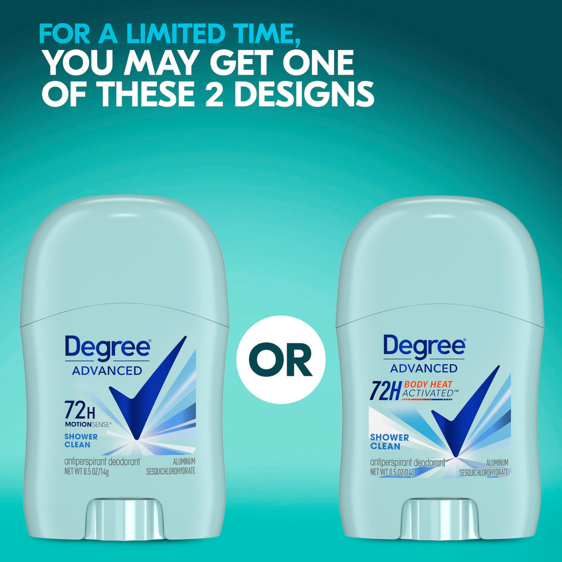 Degree Dry Protection Antiperspirant Deodorant, Shower Clean 0.5 oz,(pack of 36)