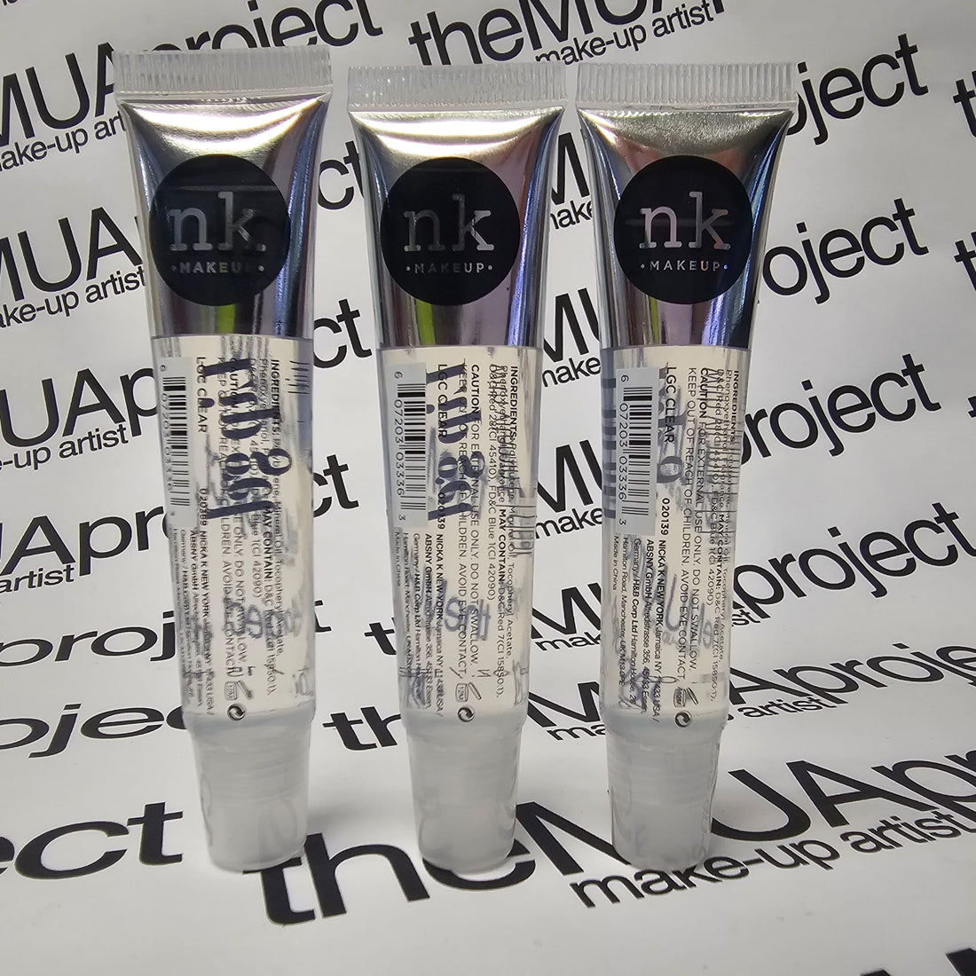 The Make-Up Artist Project 3 Pack Bundle of Clear Lip Gels - Hydrating Lip Glosses to nourish your lips with Vitamin E, Super Glossy and Thick.