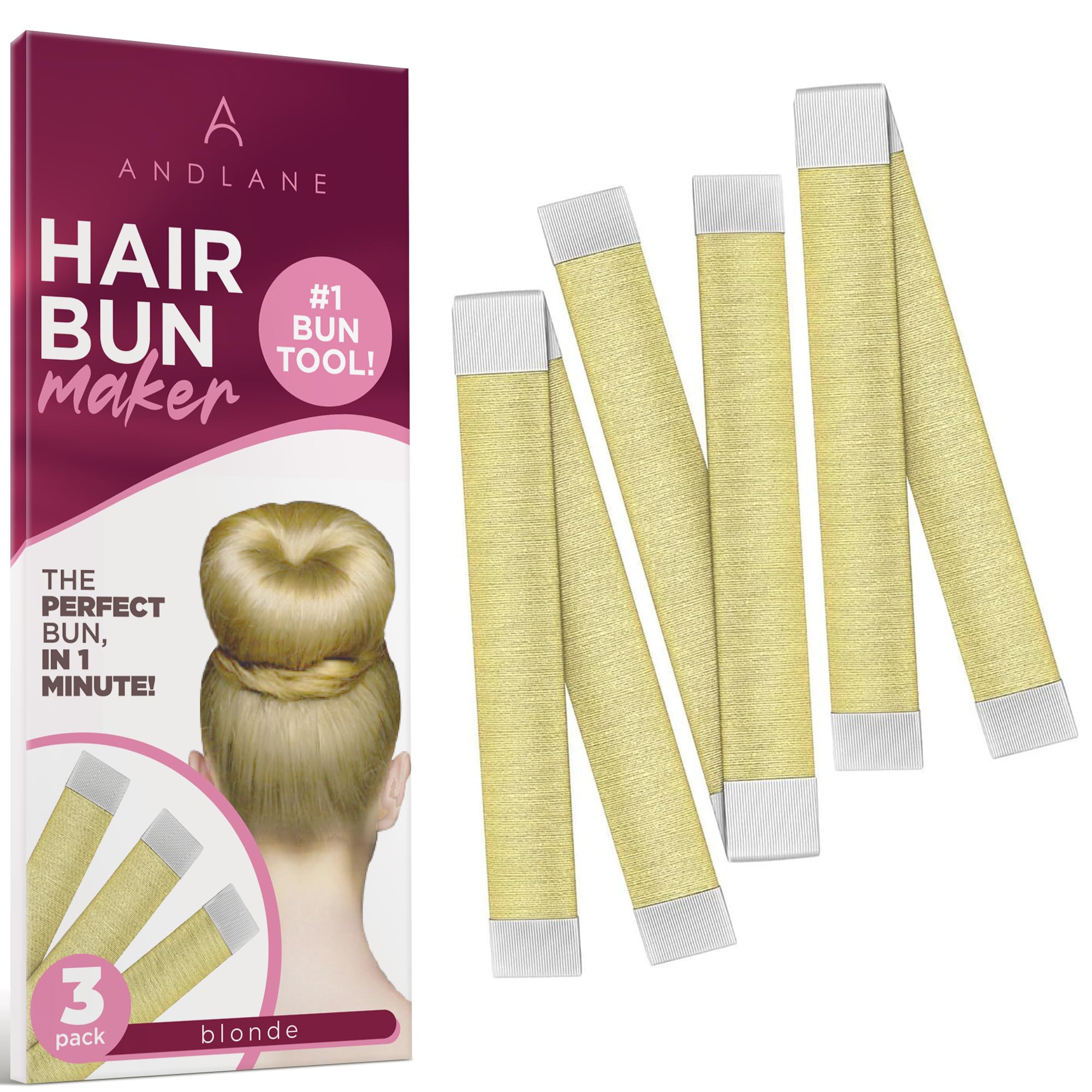 Women'S Hair Bun Maker French Twist Hair Fold Wrap Snap By K-Beauty (3 Blonde)