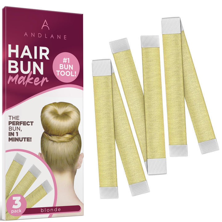 Women'S Hair Bun Maker French Twist Hair Fold Wrap Snap By K-Beauty (3 Blonde)