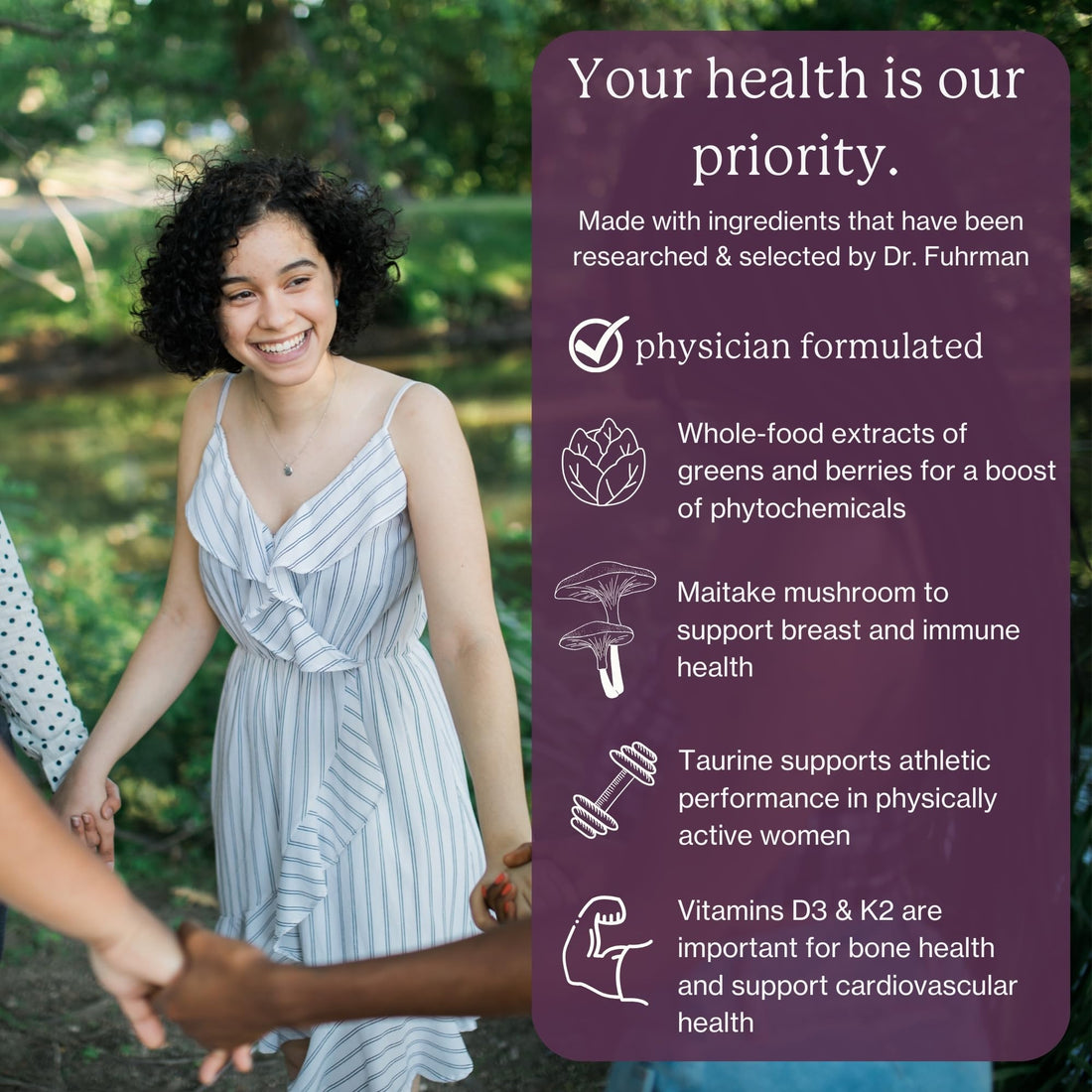 Dr. Fuhrman Women's Daily Multivitamin - Vegan Formula for Women Over 50, 120 Capsules, Essential Vitamins for Optimal Health and Wellness