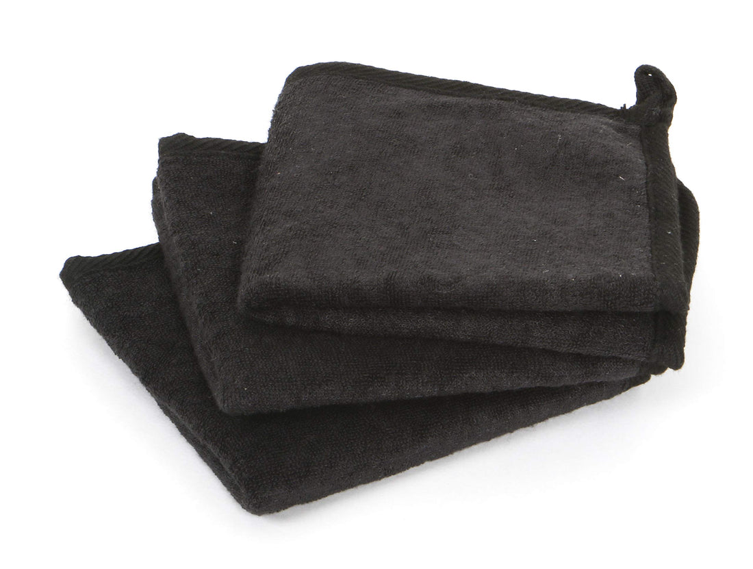 Paradiso 6pk Soft-Weave Wash Cloths, Black
