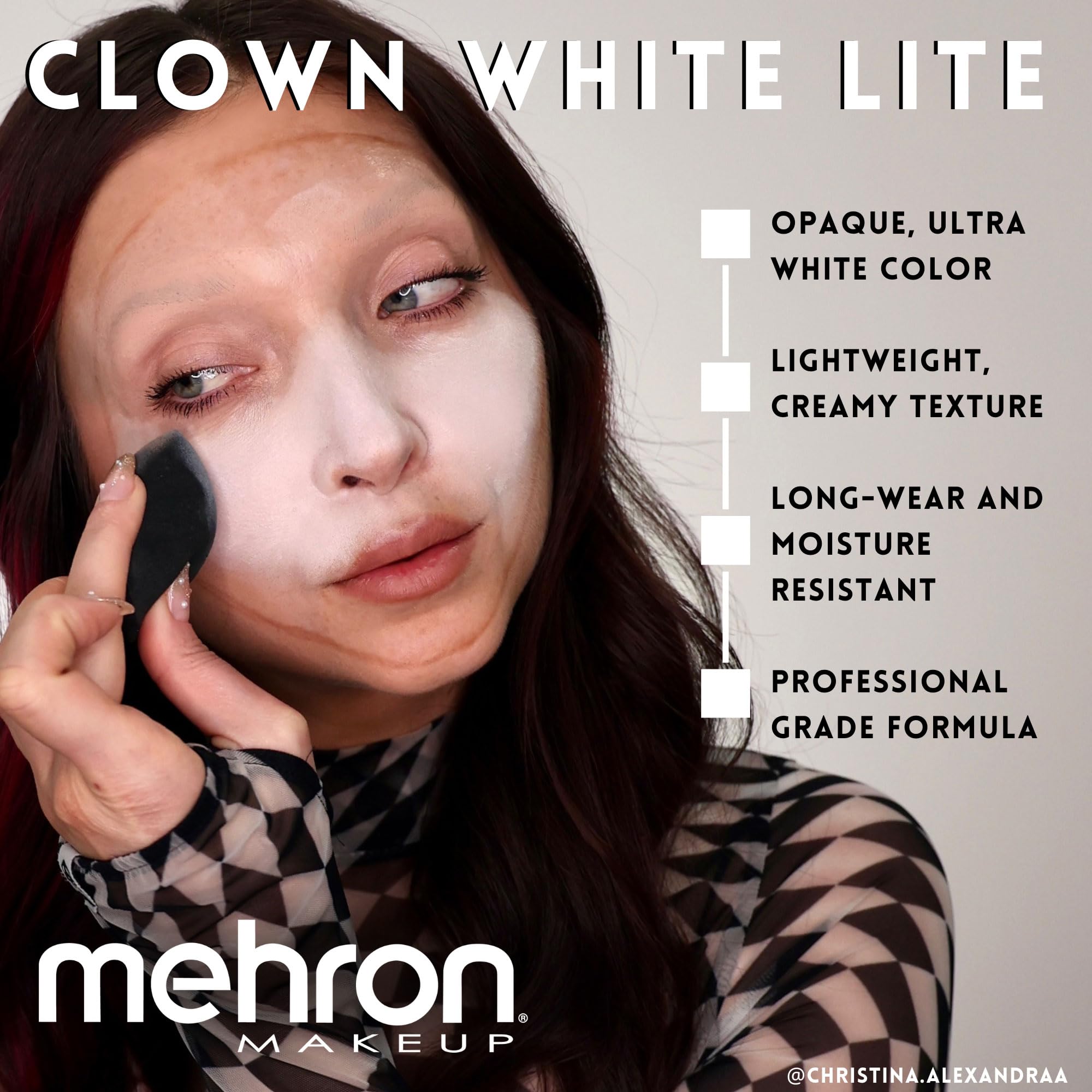 Mehron Makeup Clown White Lite Professional Makeup (2 oz)