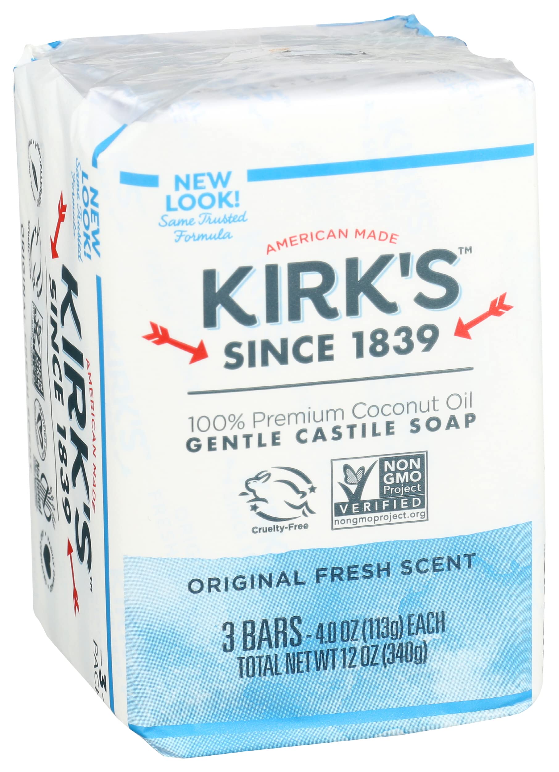 Kirk's Natural Castile Soap Original - 4 oz Each, 3 ct
