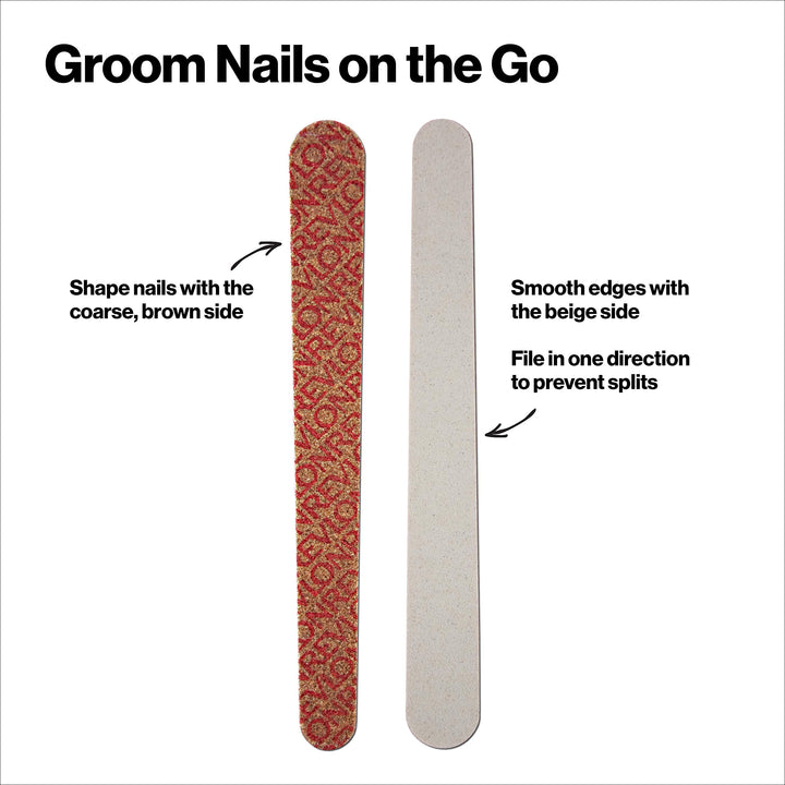 Revlon Compact Nail File, Dual Sided Emery Boards, Manicure Essentials, Smooths & Shapes Nails, Easy to Use (Pack of 10)