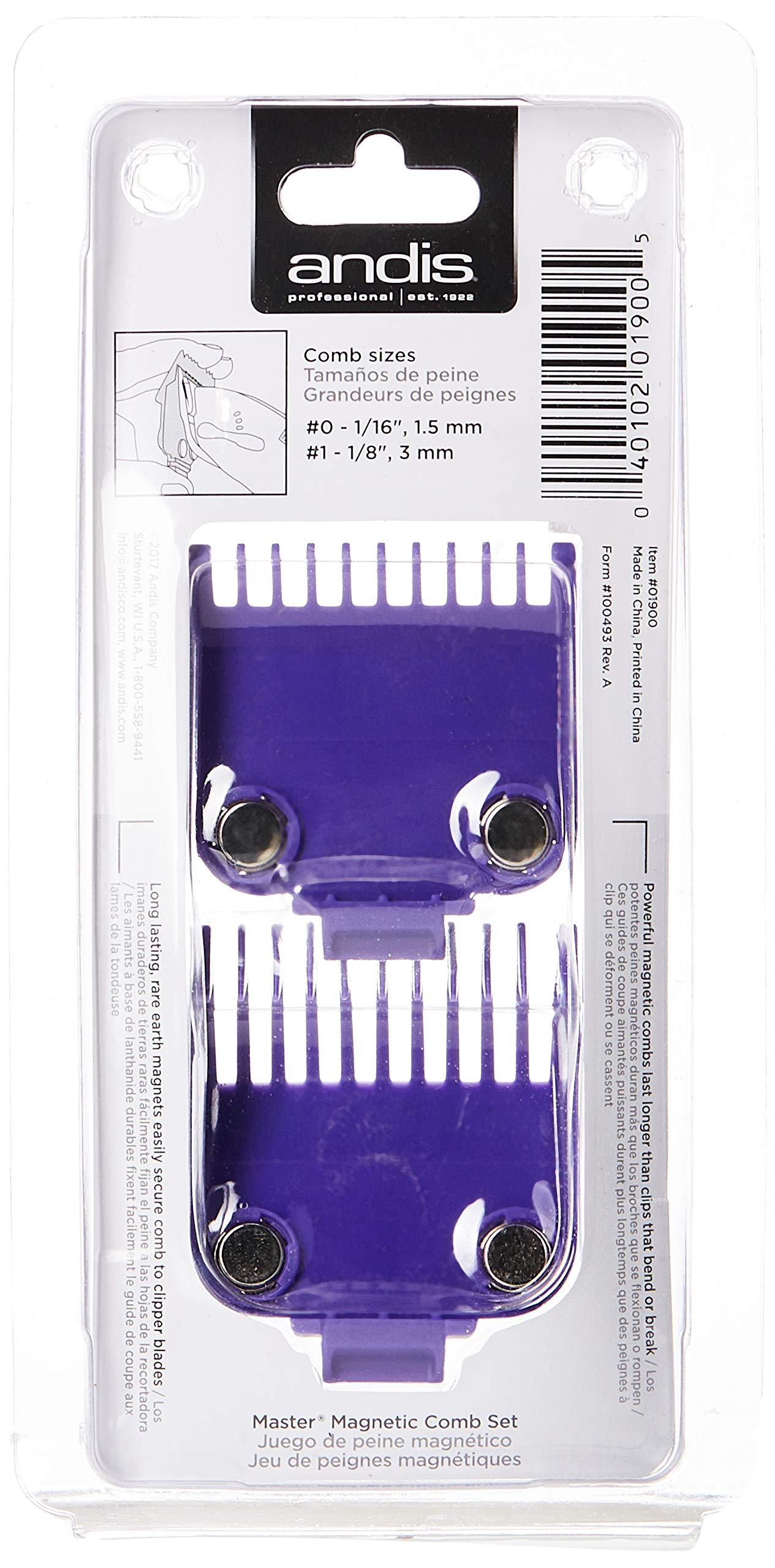 Andis 1900 Nano Magnetic Comb Set