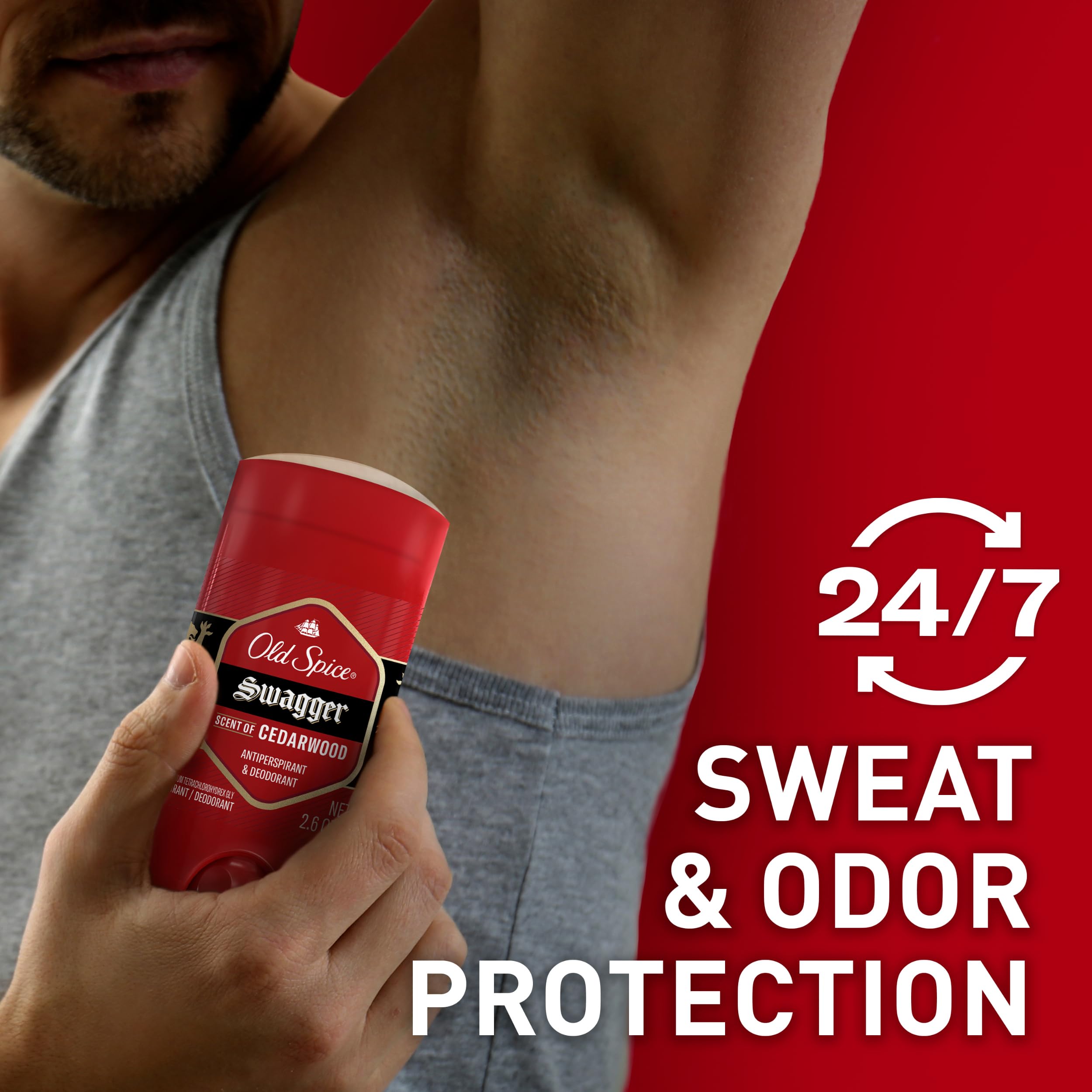 Old Spice Red Zone Collection Invisible Solid Men's Anti-Perspirant and Deodorant, Swagger Scent - 3.4 Oz