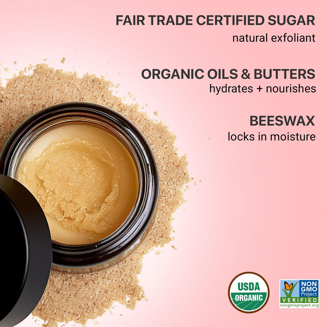 Lip Scrub, Berry Flavor - Organic Exfoliating Sugar Scrubs, Exfoliator for Chapped Dry Lips, Moisturizes With Fresh, Lush Natural Ingredients; Best Before Balm; for Men and Women (1 Container)