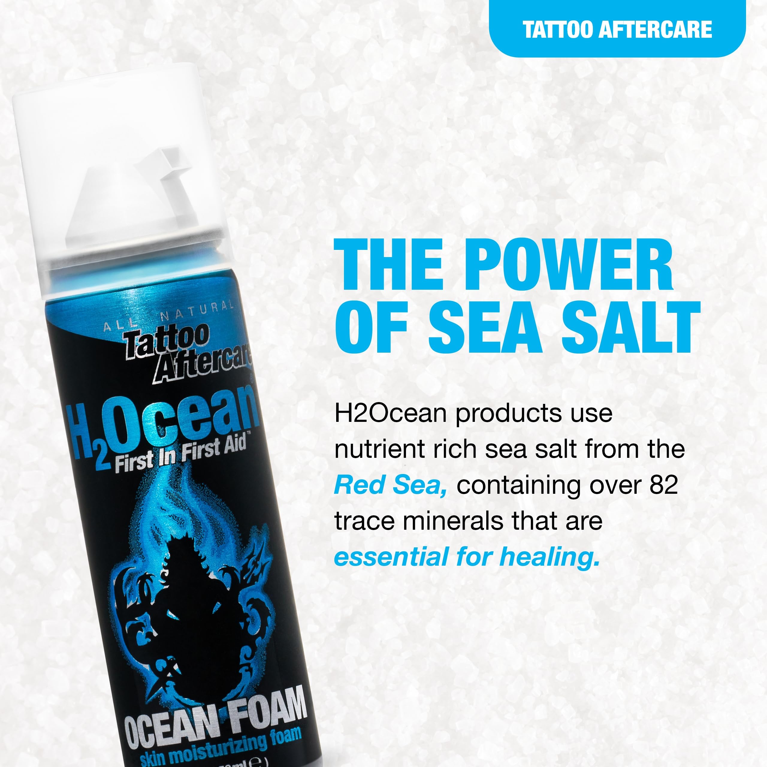 H2Ocean Ocean Foam Tattoo Aftercare, 2 Ounce