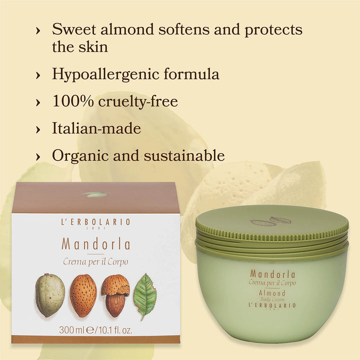 LErbolario Almond Perfumed Body Cream For Unisex 10.1 oz Body Cream