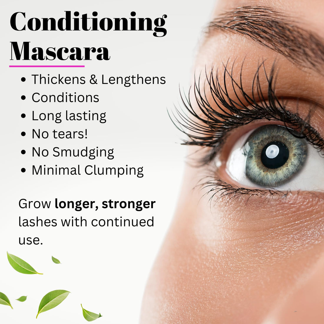 Mineral Mascara - Natural - Non Toxic - Hypoallergenic - Add Length & Volume - Keeps Lashes Soft & Helps Nourish & Grow Them