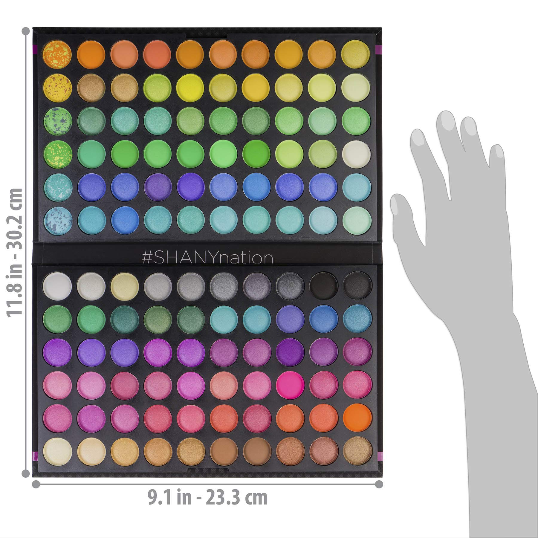SHANY Cosmetics Eyeshadow Palette, Bold and Bright Collection, Vivid, 120 Color
