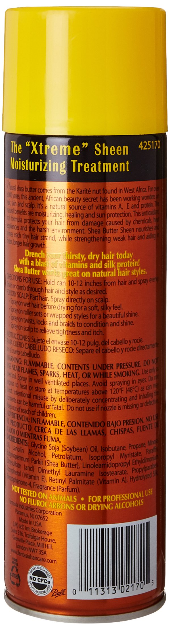 Fantasia Shea Butter Sheen Spray Bonus Size 14 Ounce