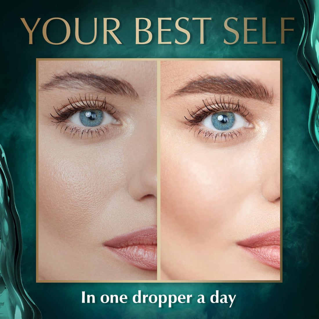 WILD FUEL Liquid Collagen Peptides with Biotin Drops - Youthful Skin, Hair Growth, Strong Nails - 10,000mcg Collagen Liquid for Women and Men, 5,000 mcg Biotin - Lemon Flavor - 2x2oz