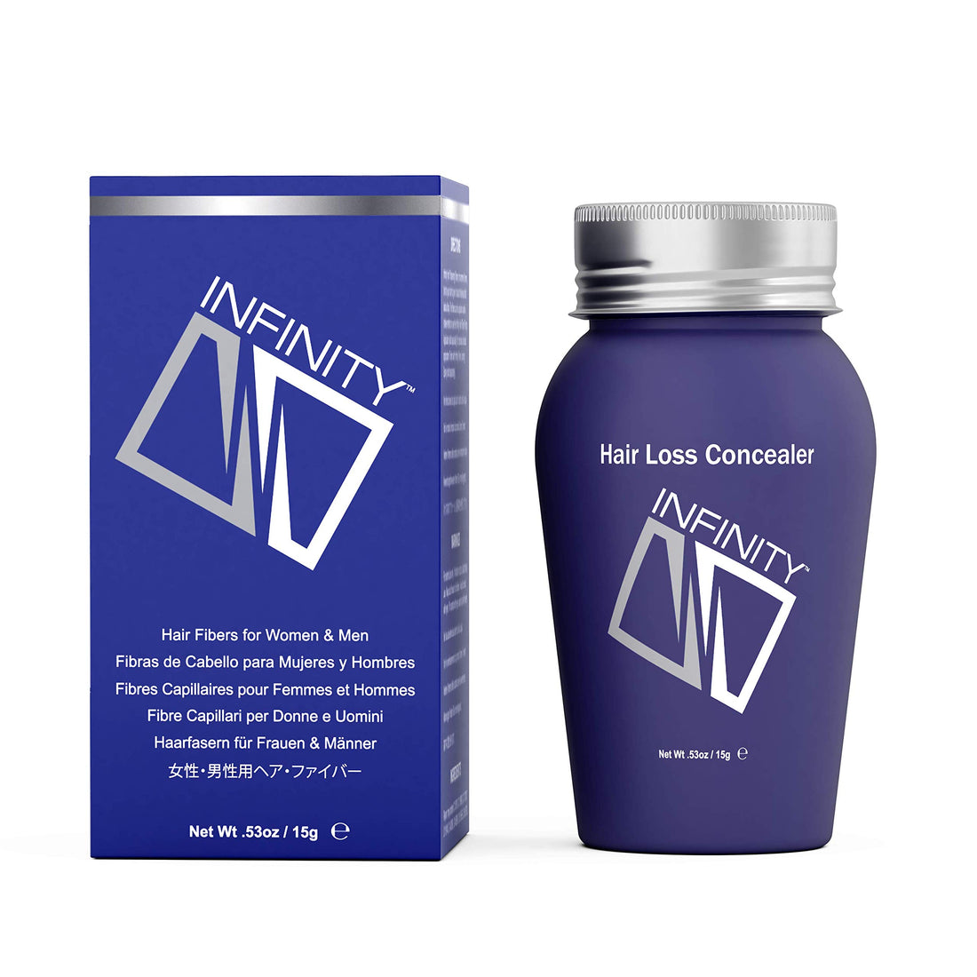 Infinity Hair Fiber - Hair Loss Concealer - Hair Thickening Fiber for Men & Women ââ‚¬â€œ Grey,15g