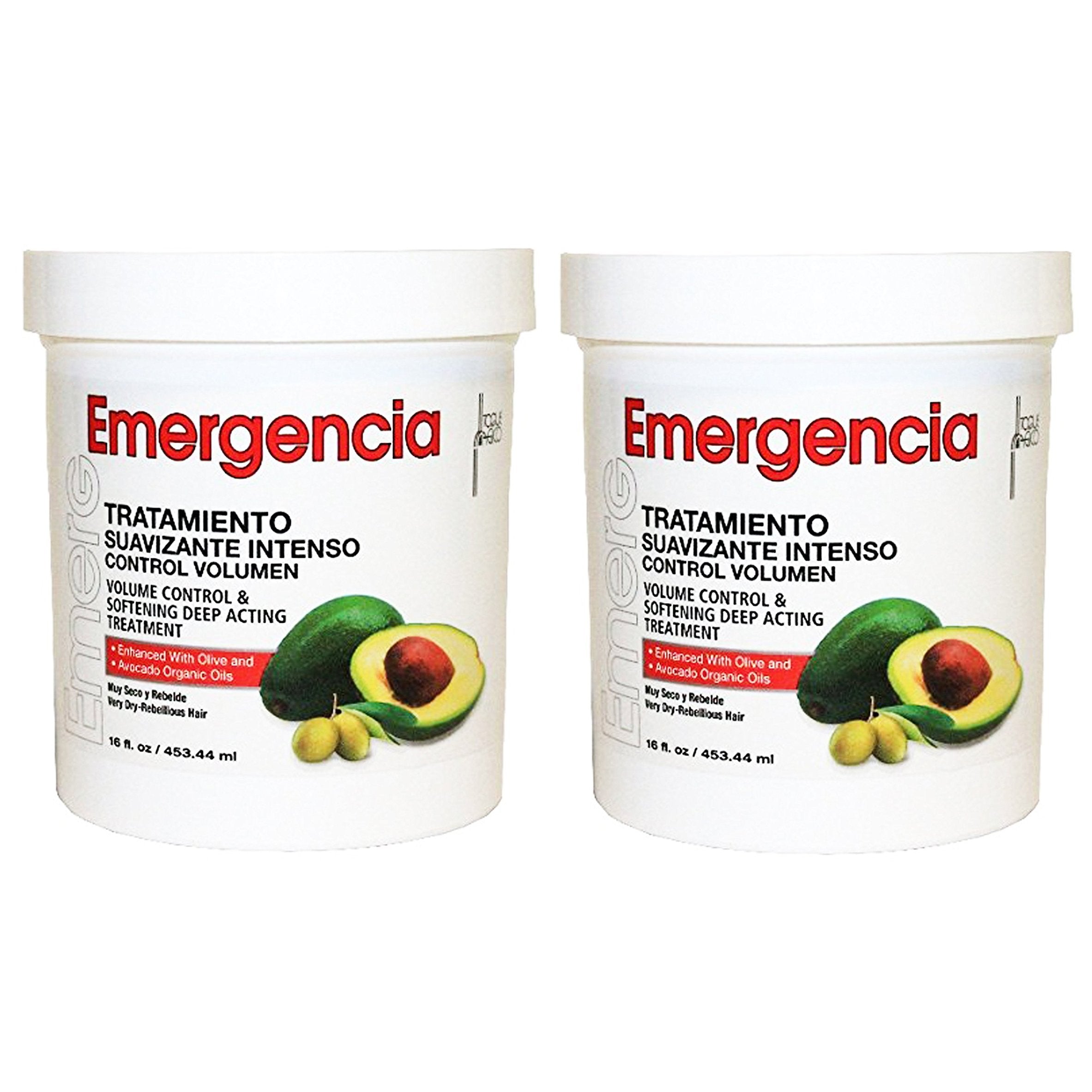 Toque Magico Emergencia Volume Control and Softening Deep Acting Mask 16 oz. Avocado 2-PACK