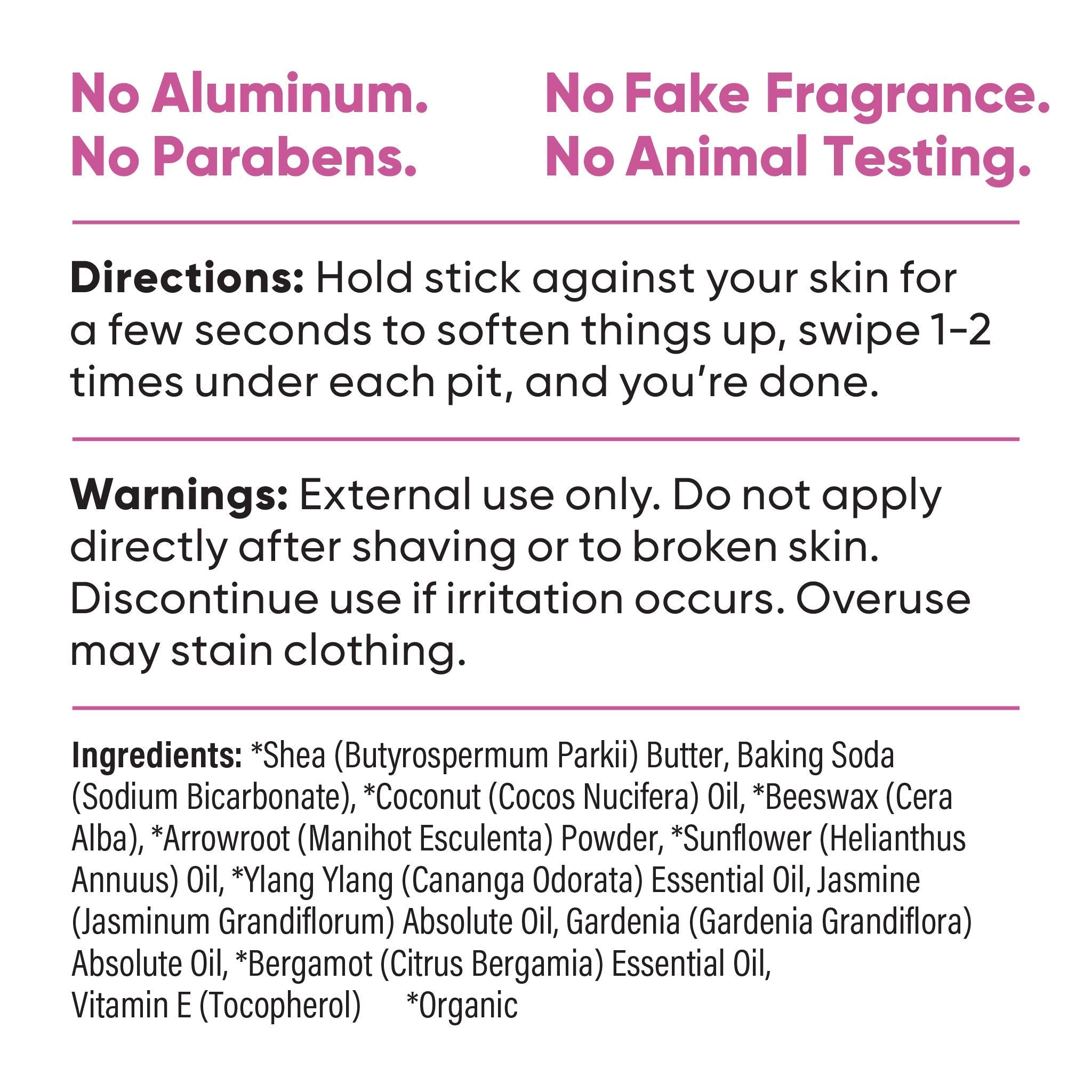 Pretty Frank Natural Deodorant Stick - No Aluminum Deodorant for Women and Men ââ‚¬â€œ Paraben Sulfate Free Solid Deodorant Featuring Shea Butter, Coconut Oil, Vitamin E & Baking Soda - Jasmine