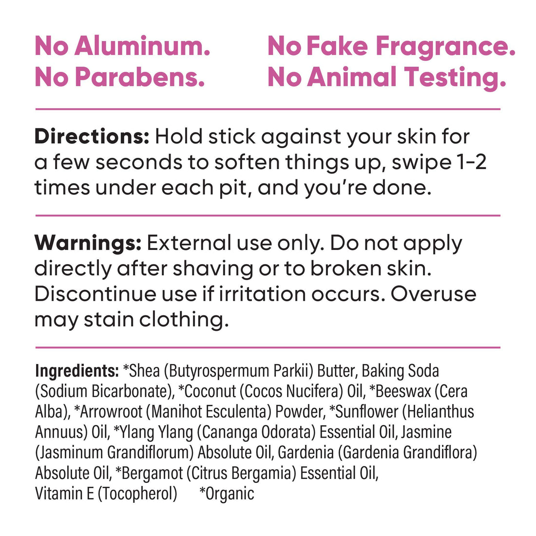 Pretty Frank Natural Deodorant Stick - No Aluminum Deodorant for Women and Men ââ‚¬â€œ Paraben Sulfate Free Solid Deodorant Featuring Shea Butter, Coconut Oil, Vitamin E & Baking Soda - Jasmine