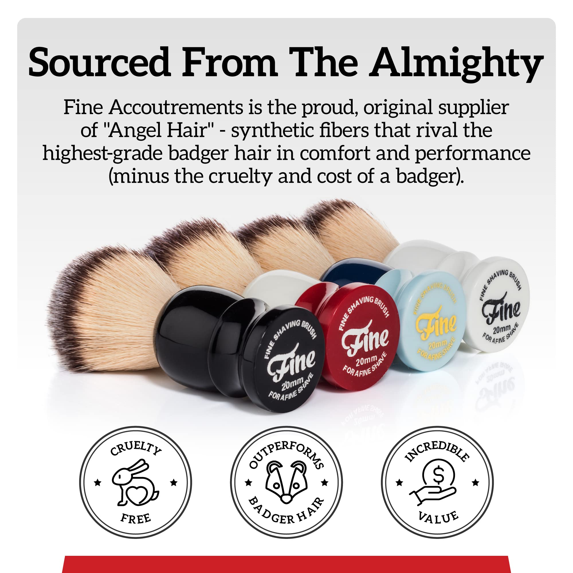 Fine Stout Shaving Brush (Black)