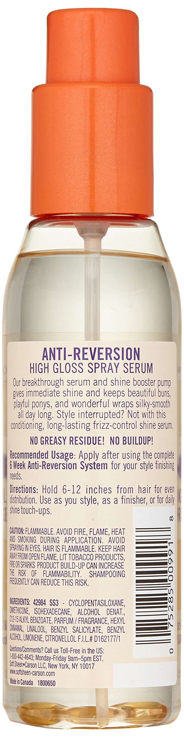 Dark and Lovely Anti-Reversion High Gloss Spray Serum 4.2oz