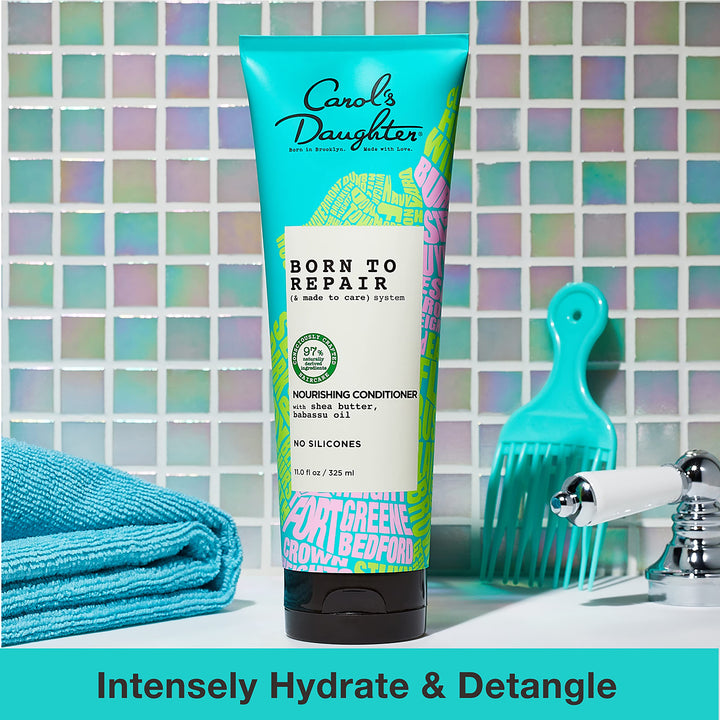 Carol's Daughter Born To Repair Nourishing Conditioner, Sulfate-Free Hair Care for Curly Hair with Shea Butter, 11 Fl Oz