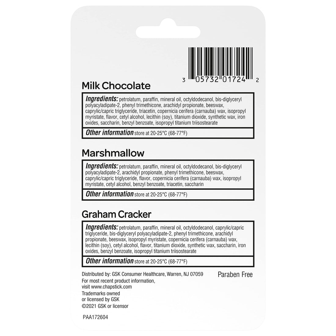 Chapstick S'Mores Collection Flavor Skin Protectant Flavored Lip Balm Tube, 3 Count, Pack of 1: 3 Count, S'Mores Collection