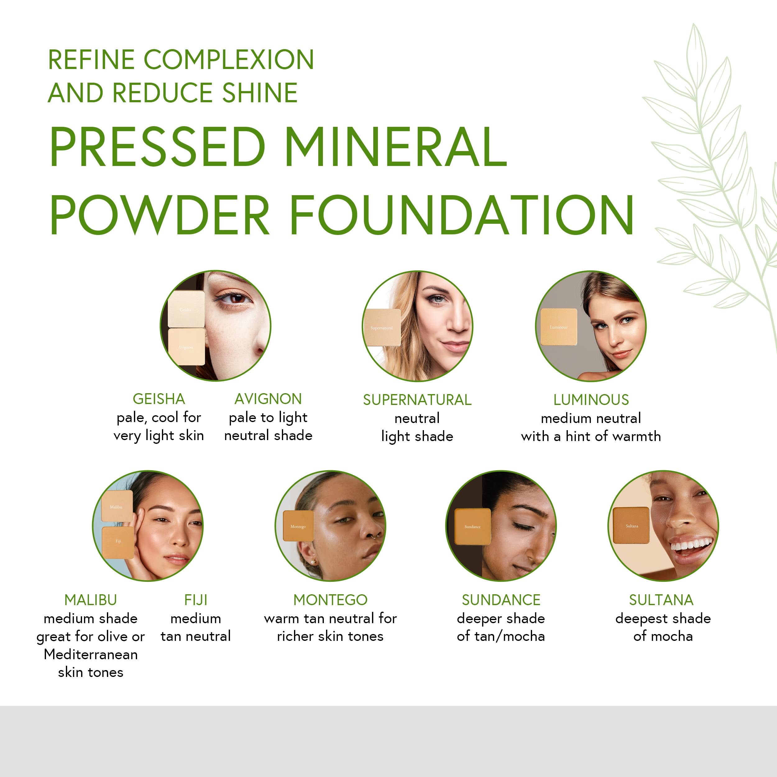 Pressed Mineral Powder Foundation Sundance, 0.26 oz by Honeybee Gardens