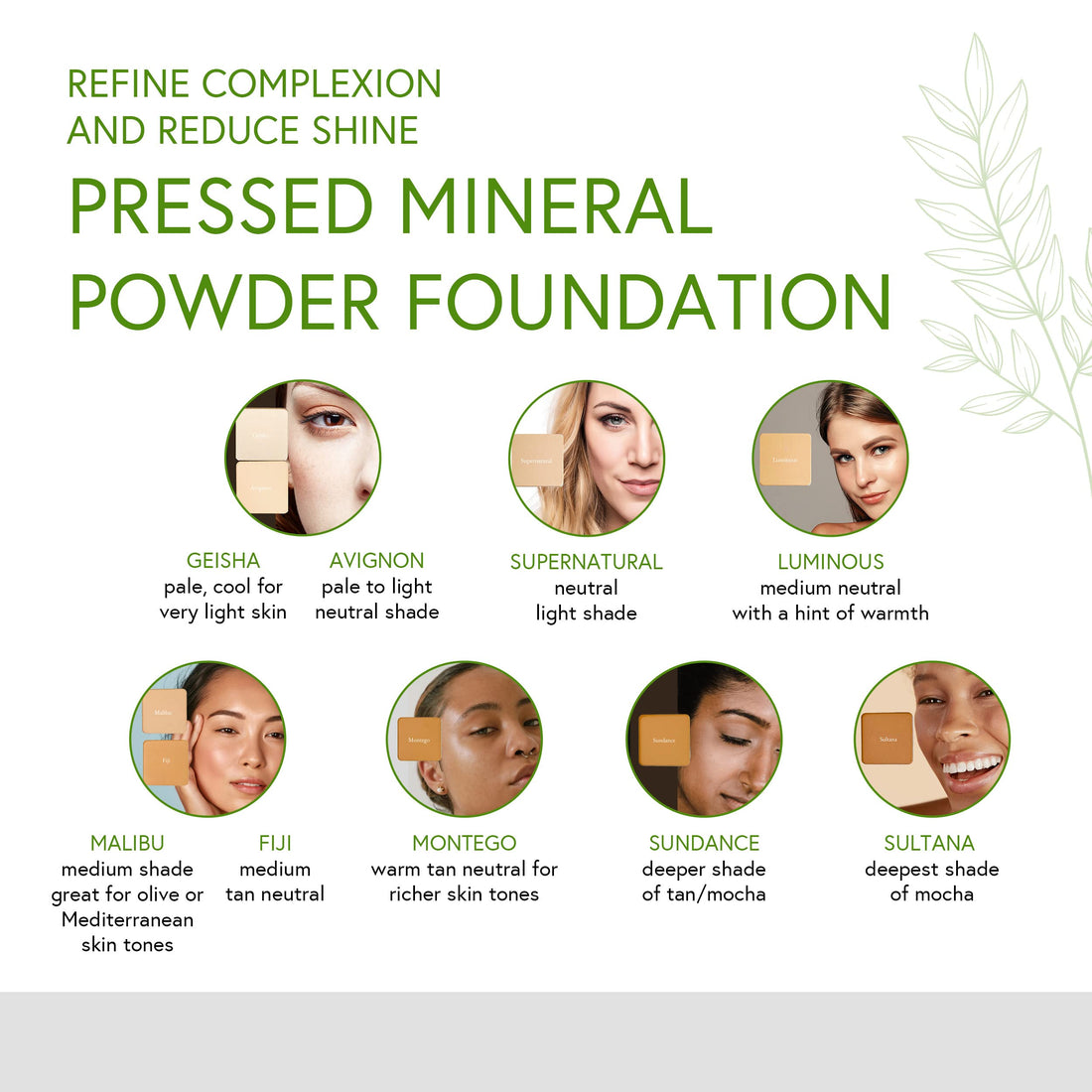 Pressed Mineral Powder Foundation Geisha 1 Count