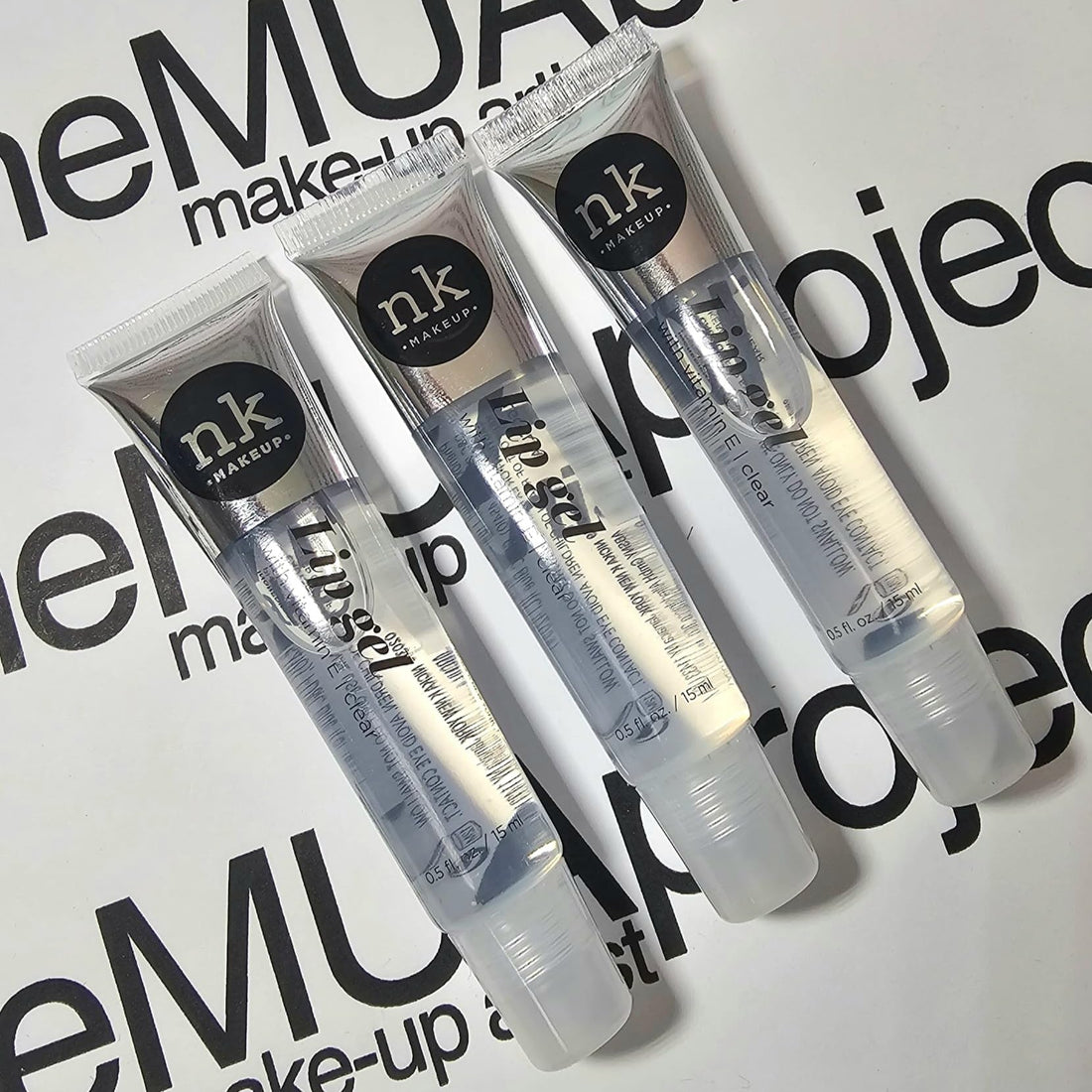 The Make-Up Artist Project 3 Pack Bundle of Clear Lip Gels - Hydrating Lip Glosses to nourish your lips with Vitamin E, Super Glossy and Thick.