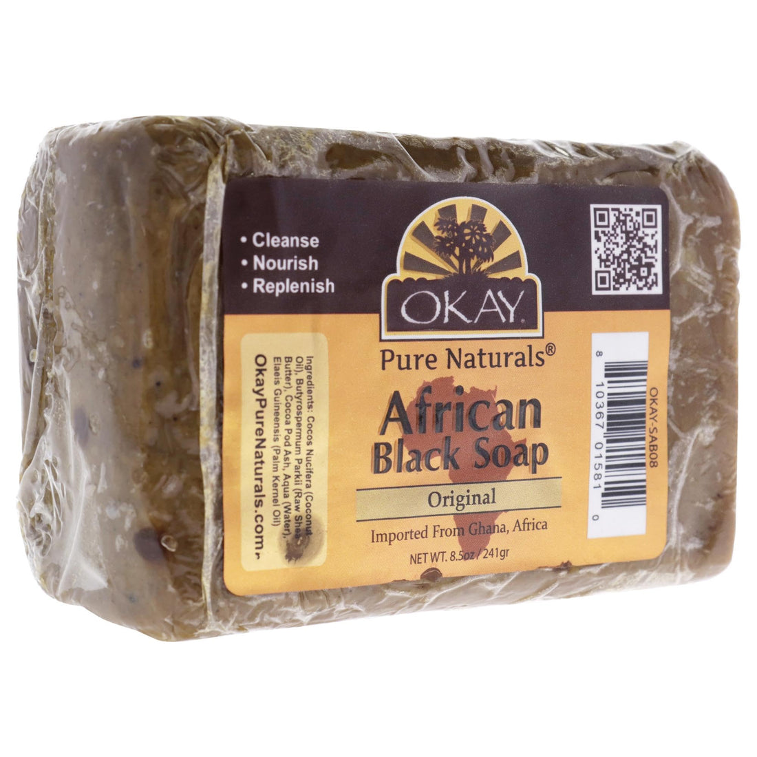 OKAY AFRICAN BLACK ORIGINAL SOAP 8.5oz / 241gr