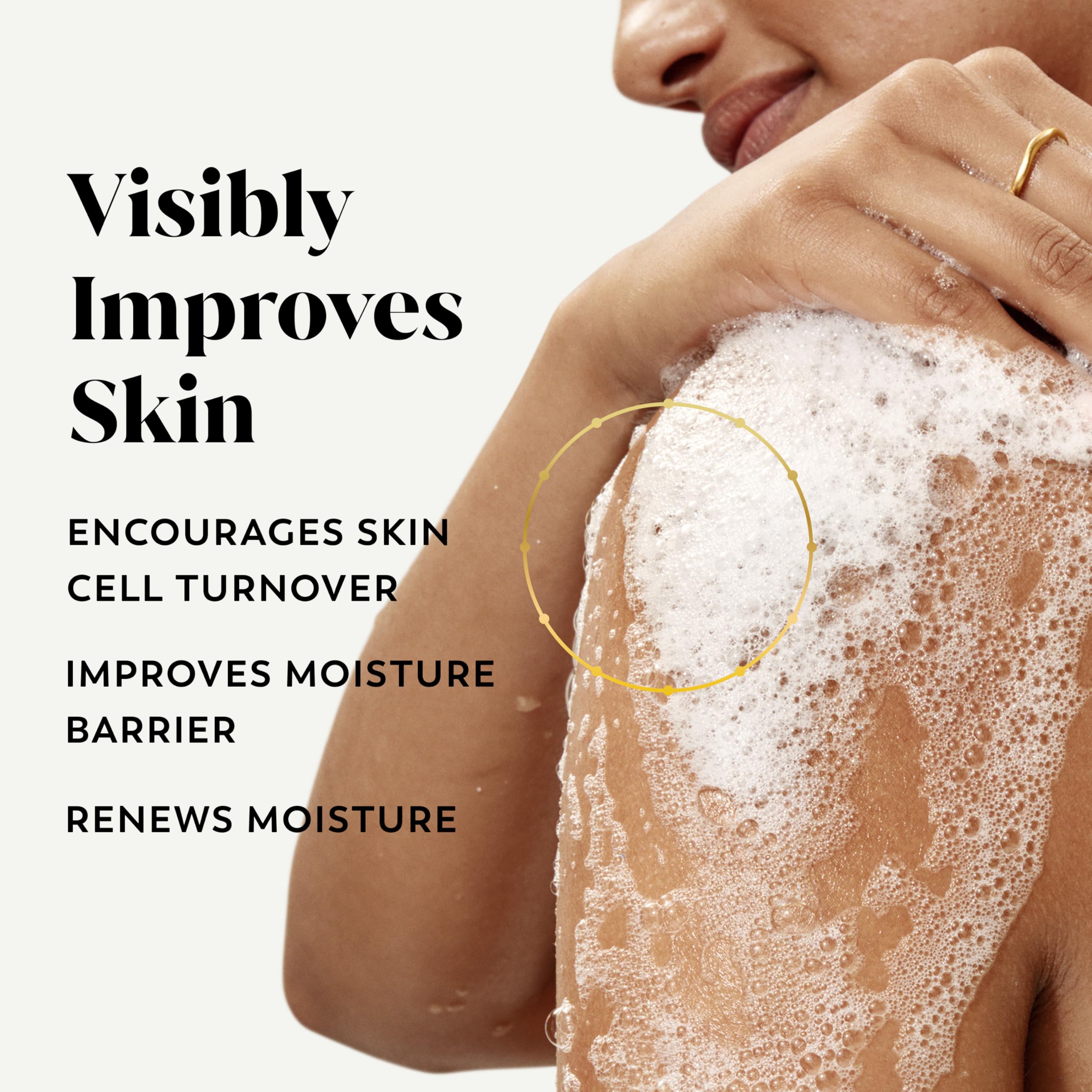 Olay Body Wash for Women, Tone Brightening Exfoliation, Vitamin C Serum Complex, Renew Moisture, Free of Parabens & Phthalates, Vitamin B3 Lameller Technology, For All Skin Types, 20 fl oz (Pack of 4)