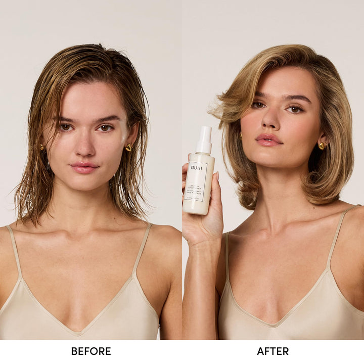 OUAI Leave In Conditioner & Heat Protectant Spray - Prime Hair for Style, Smooth Flyaways, Add Shine and Use as Detangling Spray - No Parabens, Sulfates or Phthalates (1.5 oz)