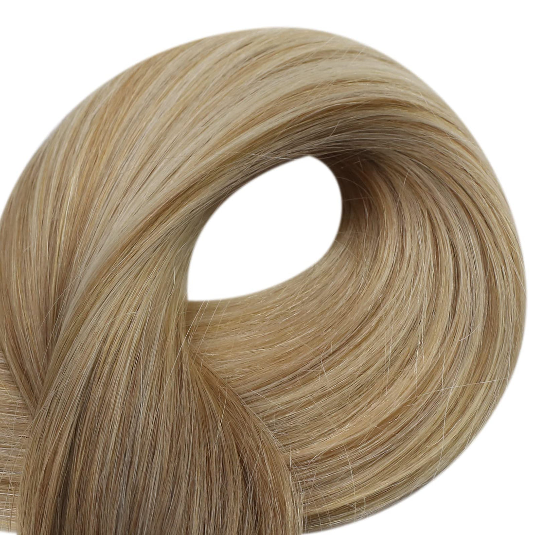 Fshine Tape Hair Extensions Human Hair 16 Inch 50 Grams Tape in Hair Extensions Double Sided Color 6 Fading to 27 Honey Blonde Highlight 60 Blonde Glue in Hair Extensions Skin Weft Hair Extensions