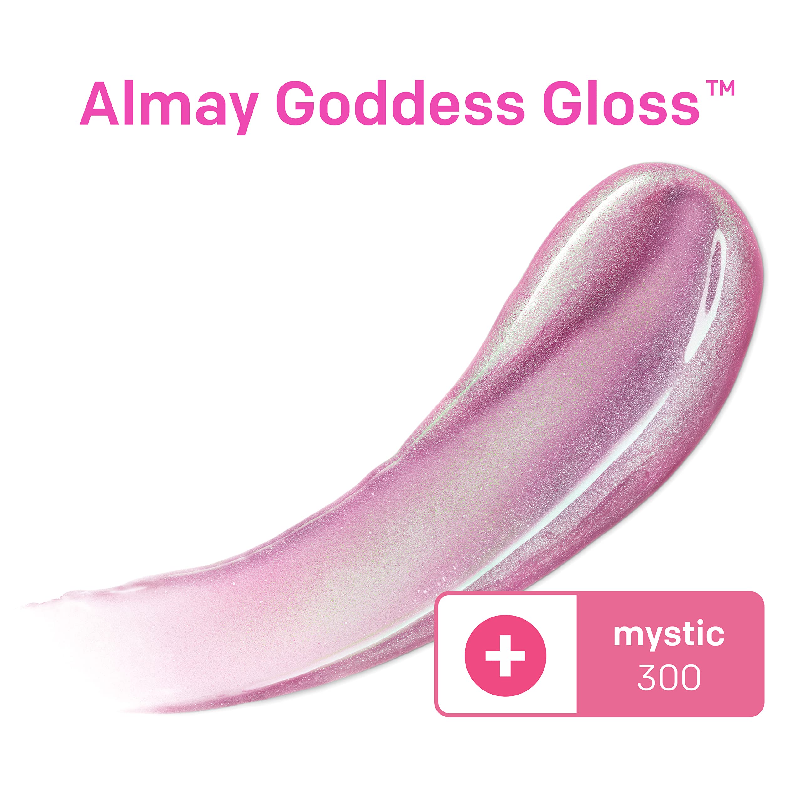 Almay Lip Gloss, Non-Sticky Lip Makeup, Holographic Glitter Finish, Hypoallergenic, 300 Mystic, 0.9 Oz
