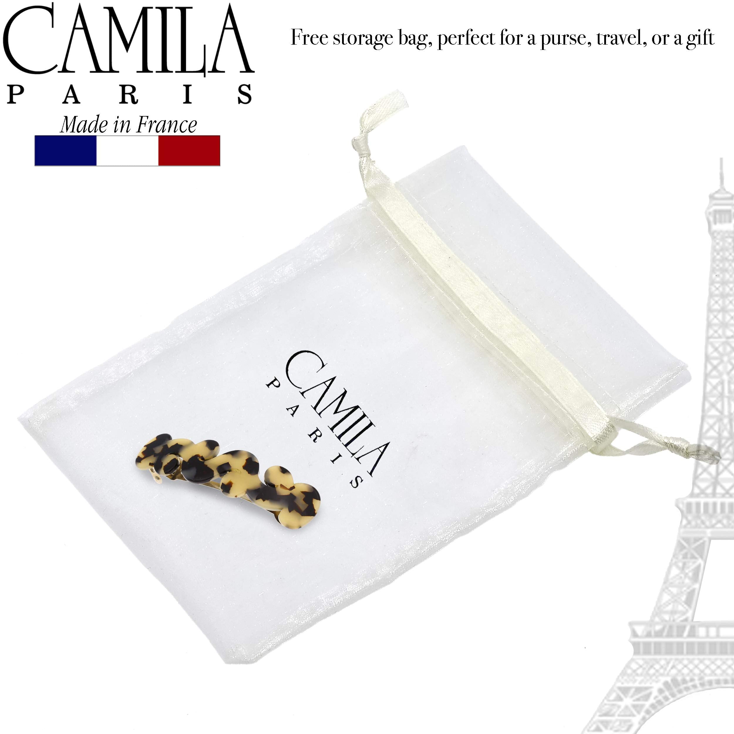 Camila Paris - V105 (3), French woman Hair Accessories, Barrette, Handmade. Strong and Durable Hair Ornaments. Made in France