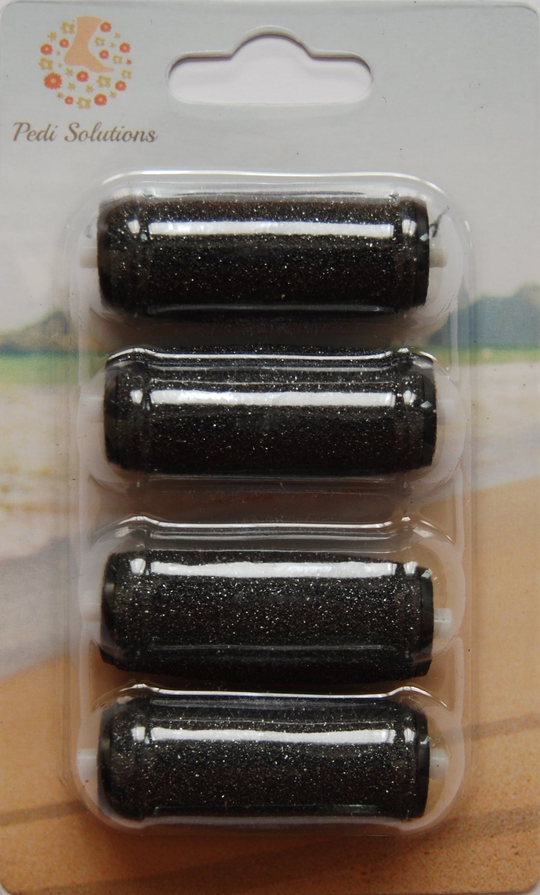 Pedi Solutions Rollers Refill Heads Extra Coarse Compatible with Pedi Perfect Foot Files Electronic Pedicure and Scholl Velvet Smooth Express Pedi (4 Pack)