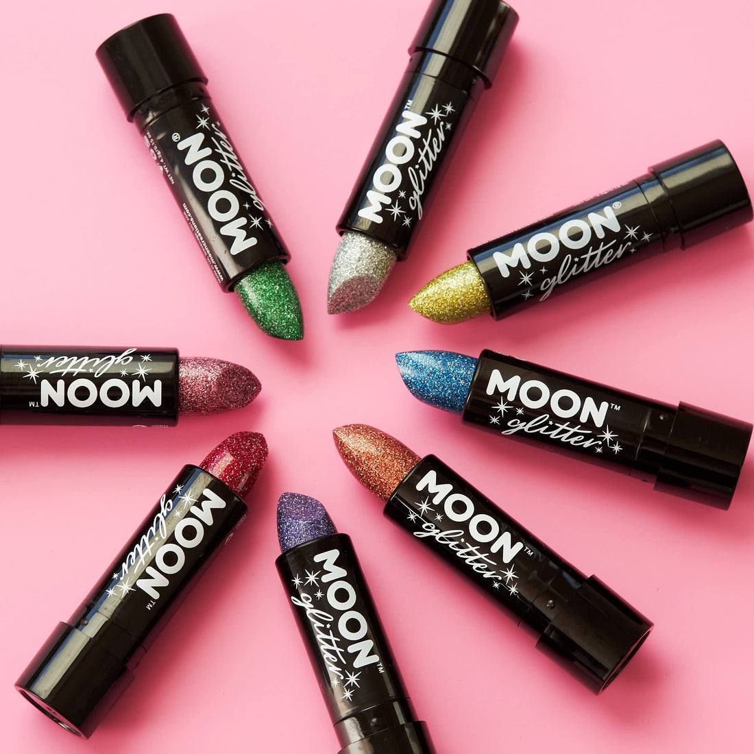Moon Glitter Holographic Glitter Lipstick by Moon Glitter - 0.17oz - Set of 5 colours