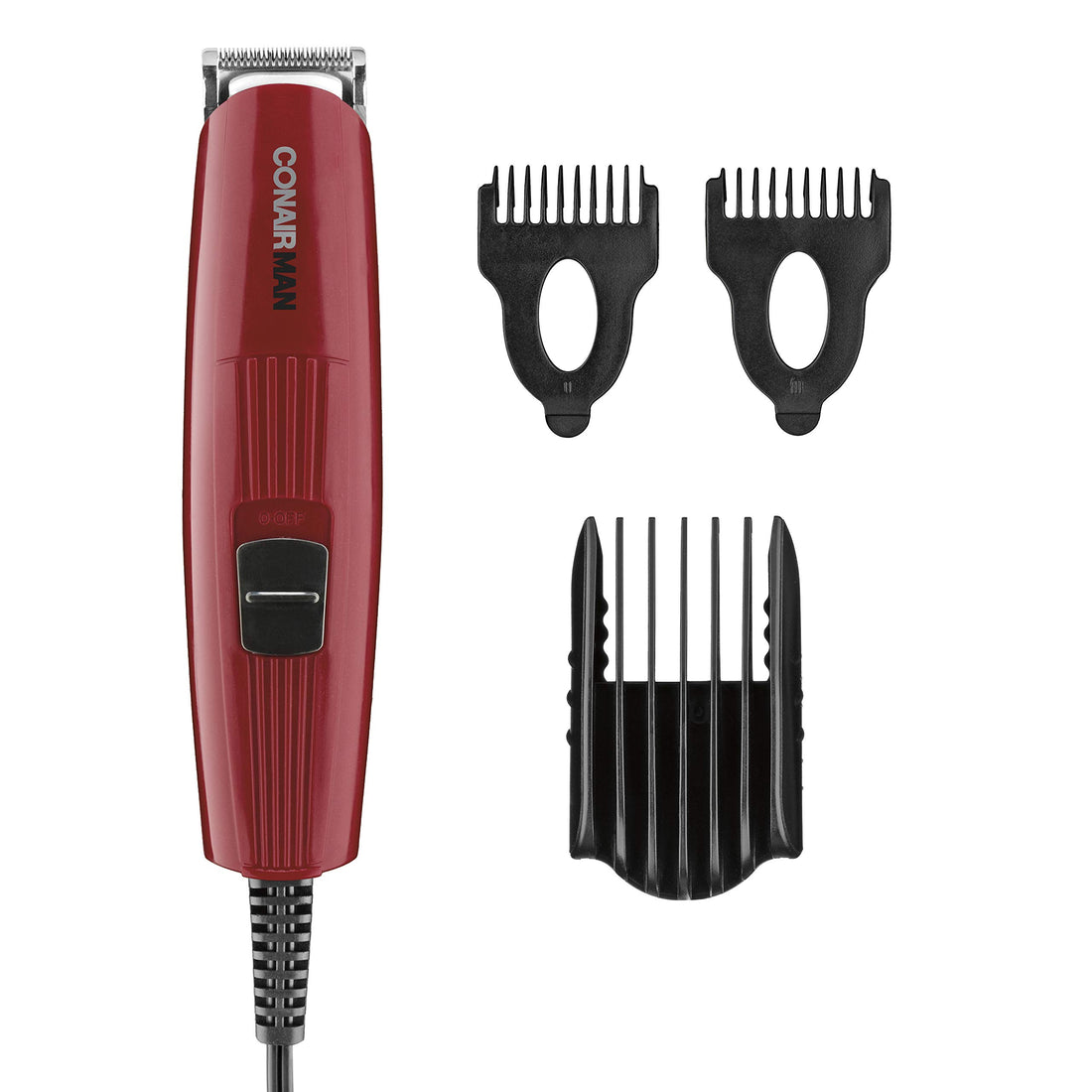 Conair Man Beard&Mustache Trimmer,Includes 3 All-Purpose Combs - Corded/Plug-In,Men